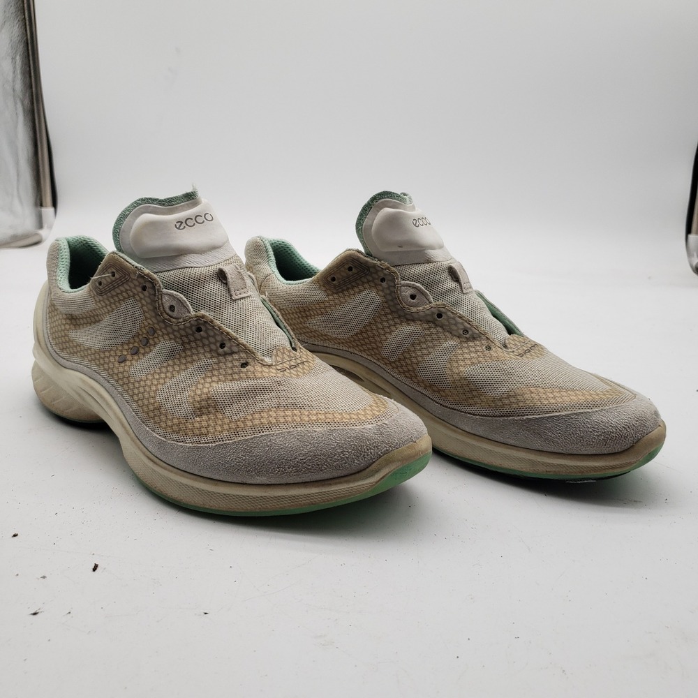 ECCO Biom Womens Running Shoe Tan Beige Mint Green 837553-54301 Size 36 US 5-5.5